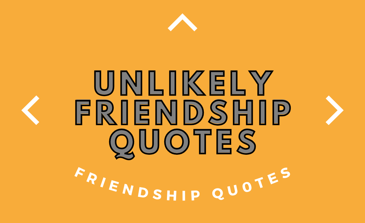 Unlikely Friendship Quotes